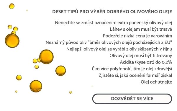 Deset tipů pro výběr dobrého olivového oleje